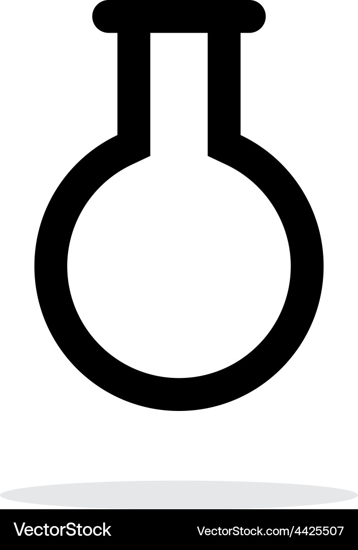 Empty florence flask simple icon on white Vector Image