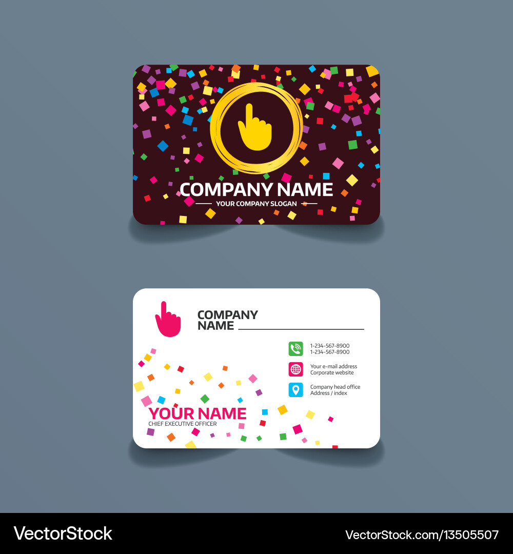 Hand cursor sign icon pointer symbol Vector Image