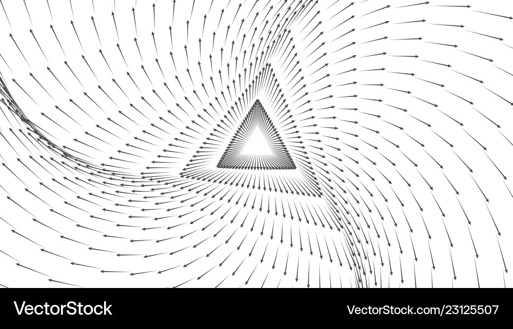 Infinite triangular tunnel of arrows Infinite triangular tunnel of arrows Vector Image
