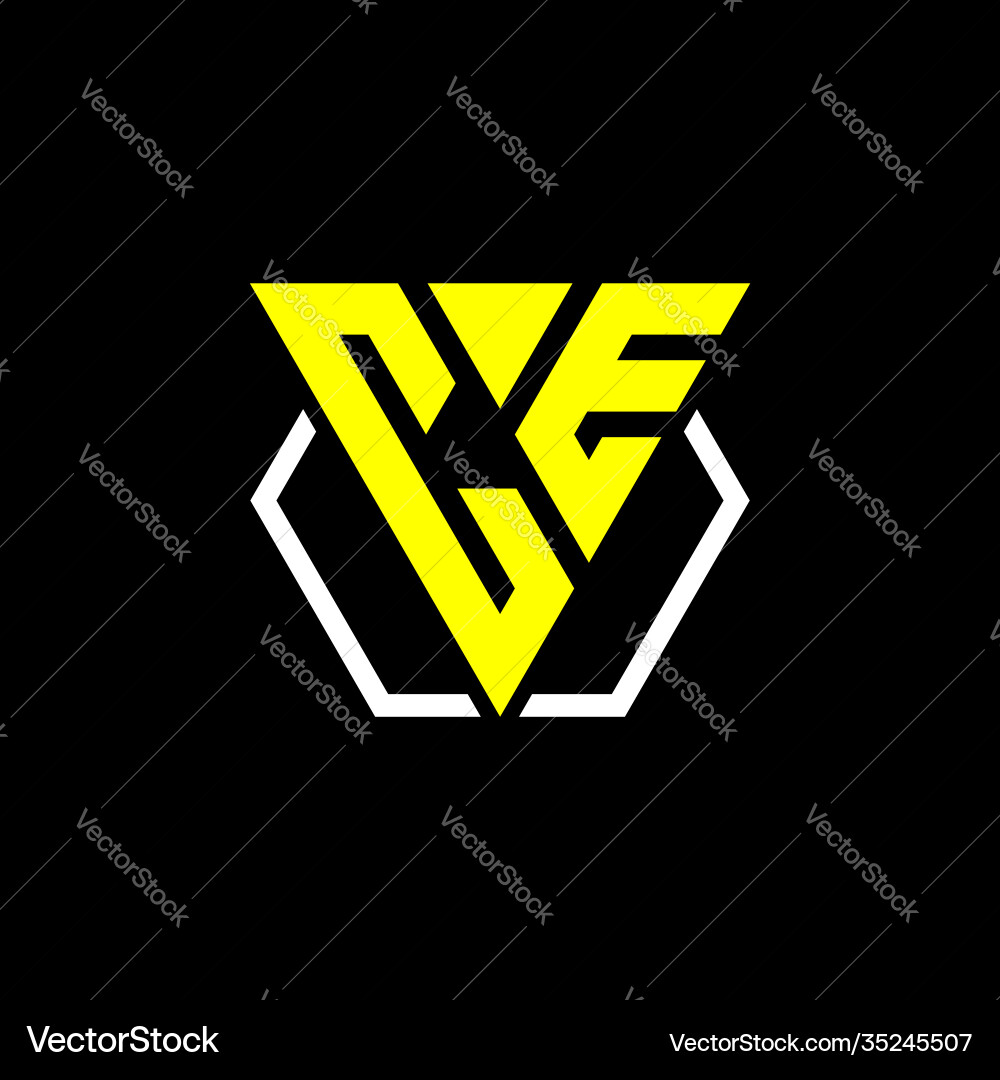 Initials triangle c e has a simple modern Initials triangle c e has a simple modern Vector Image