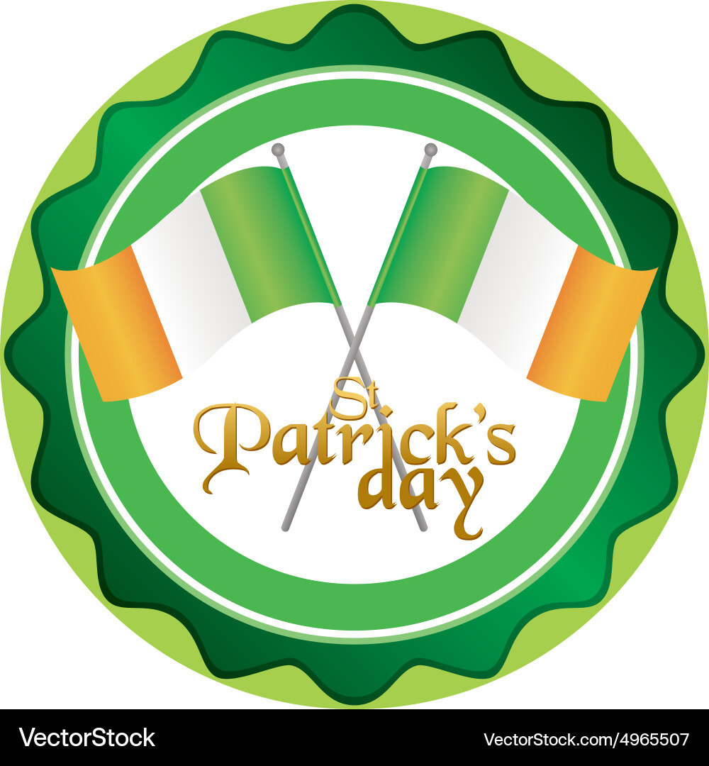 Isolated label with text and a traditional element Vector Image