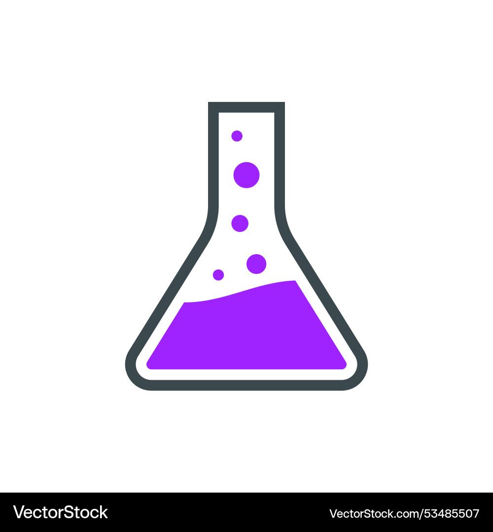 Laboratory beaker icon test tube chemistry Laboratory beaker icon test tube chemistry vector image
