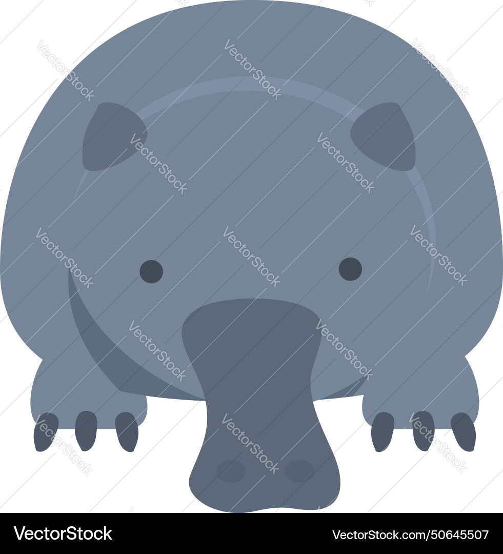 Mammal desman icon cartoon character Royalty Free Vector