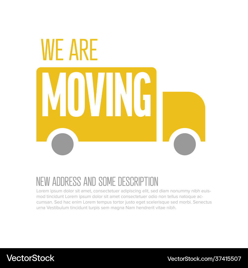 Moving - Relocation & Address Vector Image