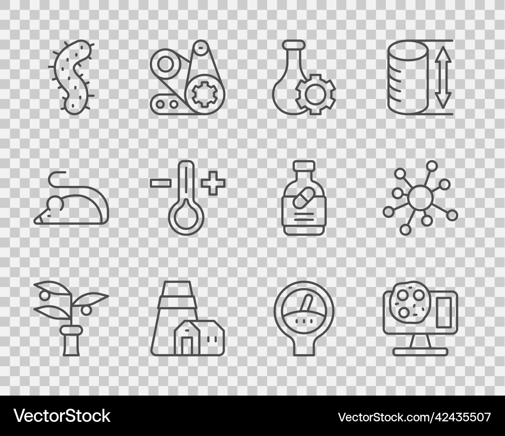 Set line plant breeding genetic engineering test Set line plant breeding genetic engineering test Vector Image
