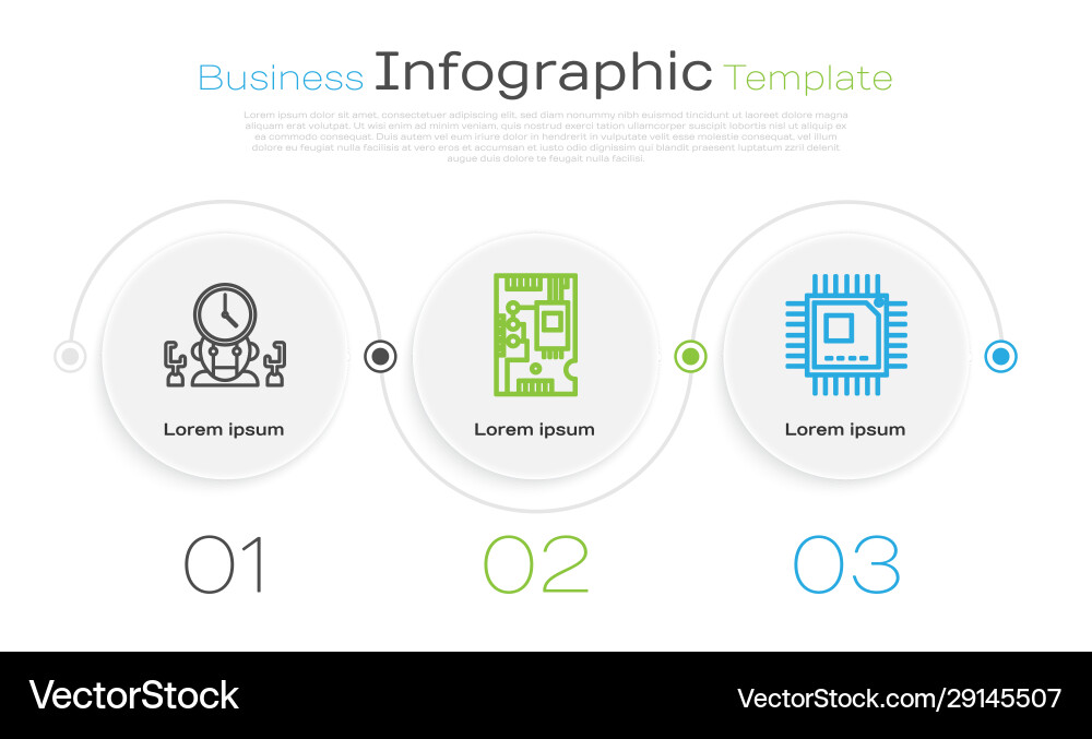 Set line robot and digital time manager Set line robot and digital time manager Vector Image