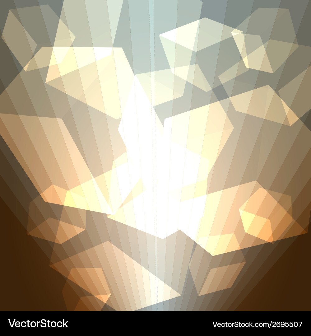 Shimmering Cube Rays vector image