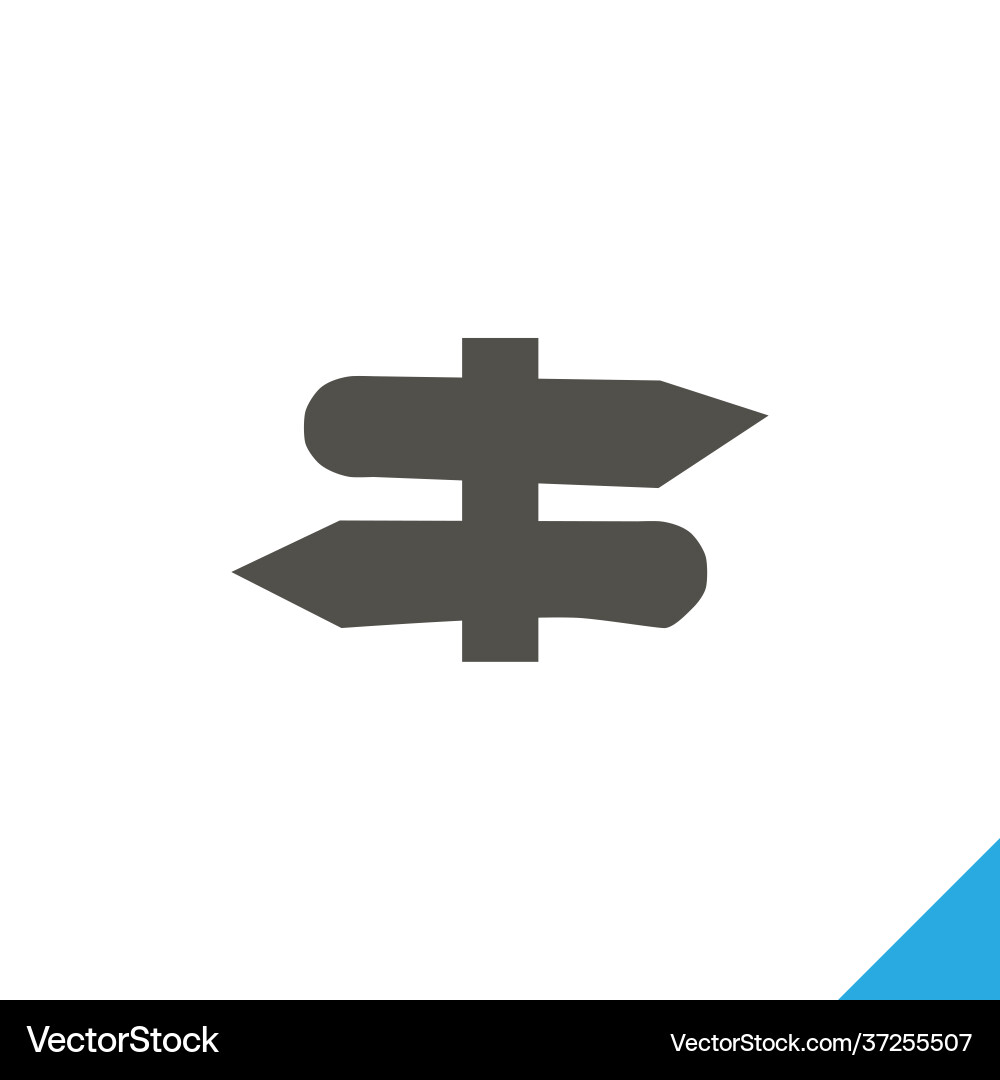 Signpost pointer panels simple icon road sign Signpost pointer panels simple icon road sign Vector Image