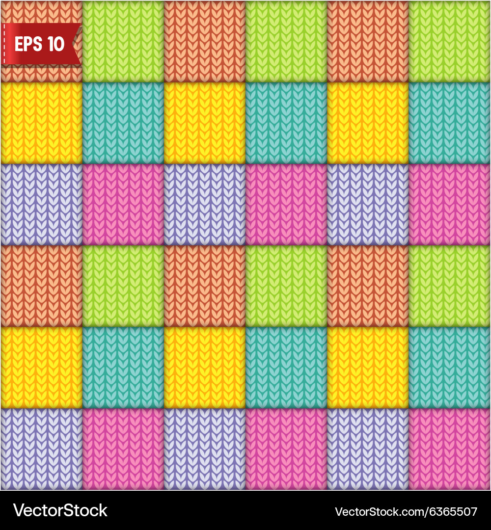 Simple knitted seamless pattern Vector Image