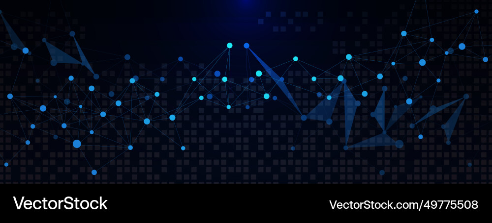 Abstract polygonal background with connecting dots Vector Image