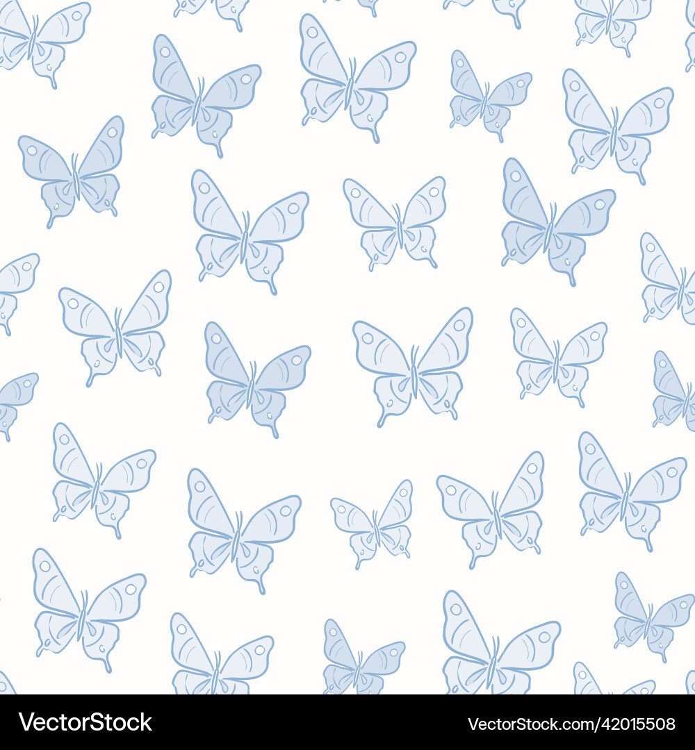 Butterfly seamless repeat pattern design Butterfly seamless repeat pattern design vector image