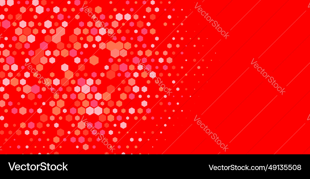 Geometric multi size hexagon with color Vector Image