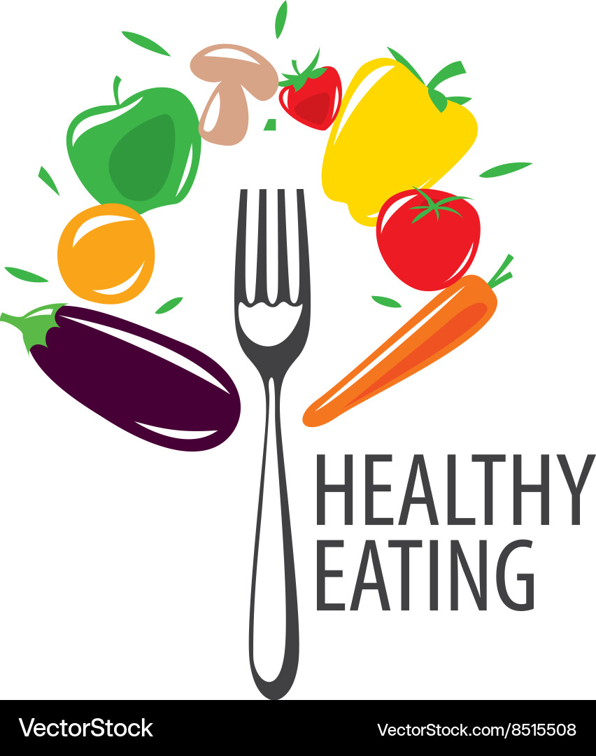 Logo healthy eating Vector Image