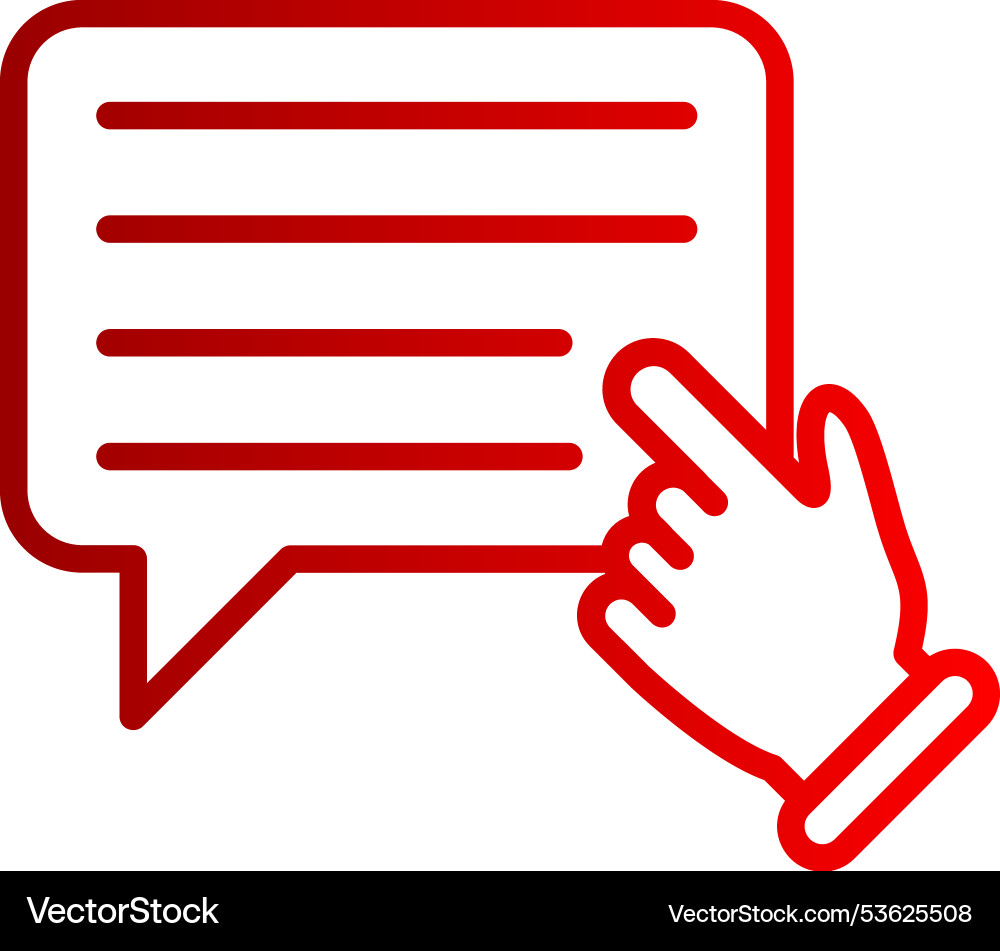 Message line gradient icon Vector Image