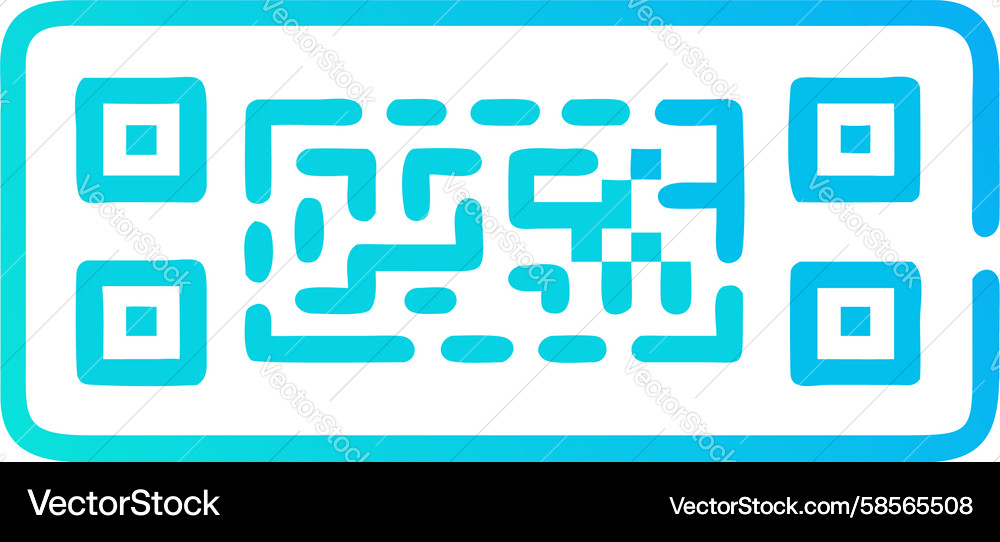 Minimalist QR Code Frame Vector Image