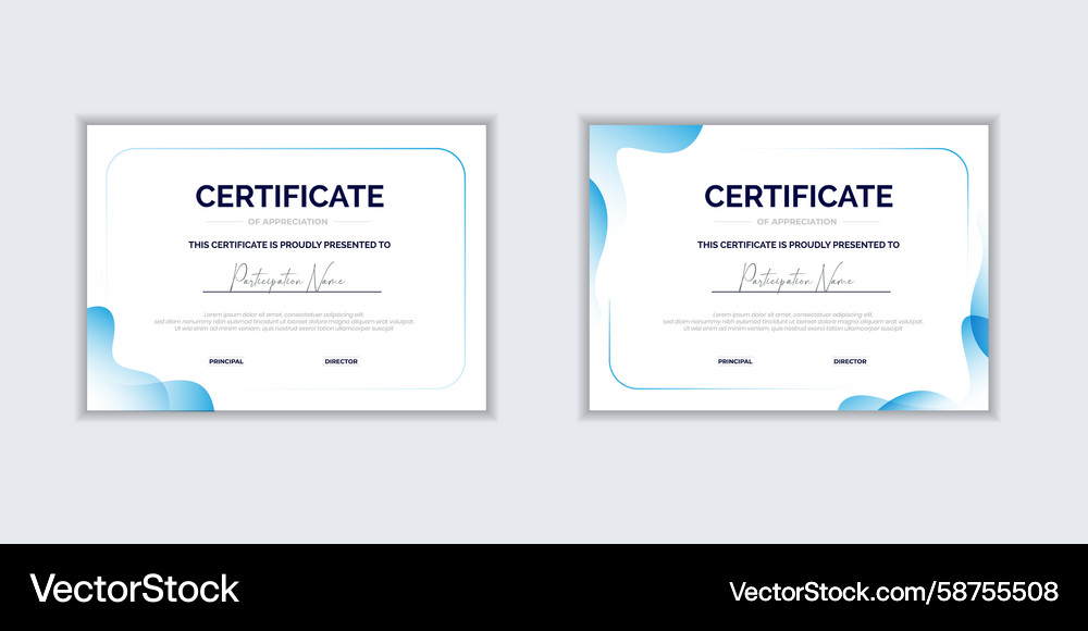 Modern Certificate Template Vector Image