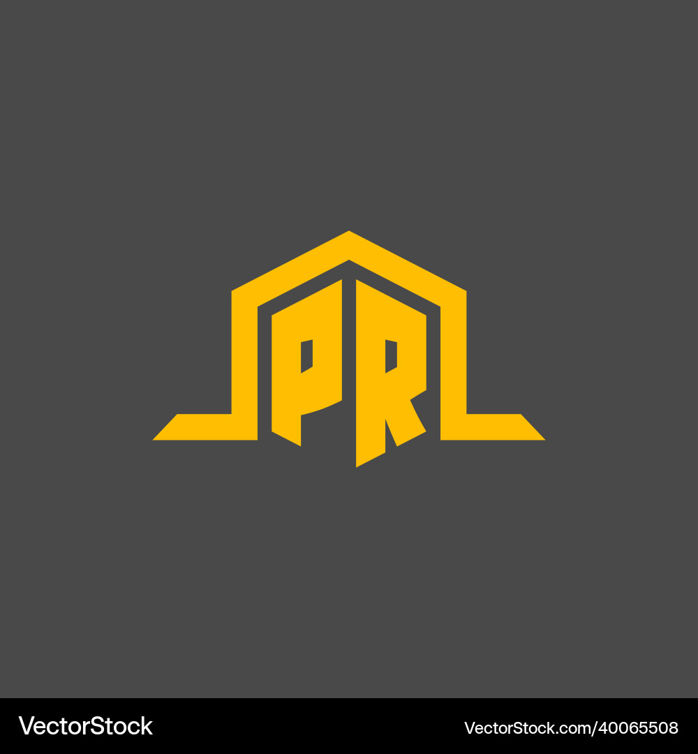 Pr monogram initial logo with hexagon style design Pr monogram initial logo with hexagon style design Vector Image