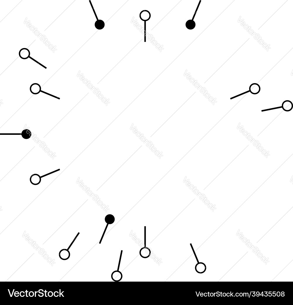 Radial radiating lines with nodes nodal points Radial radiating lines with nodes nodal points Vector Image