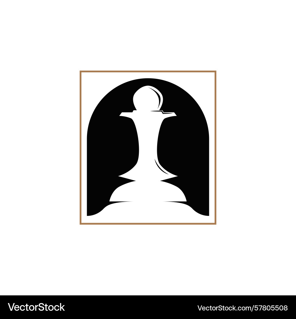 Simple design chess logo game concept Vector Image