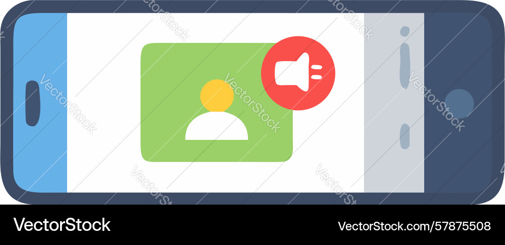 Smartphone with unread message icon chat Vector Image