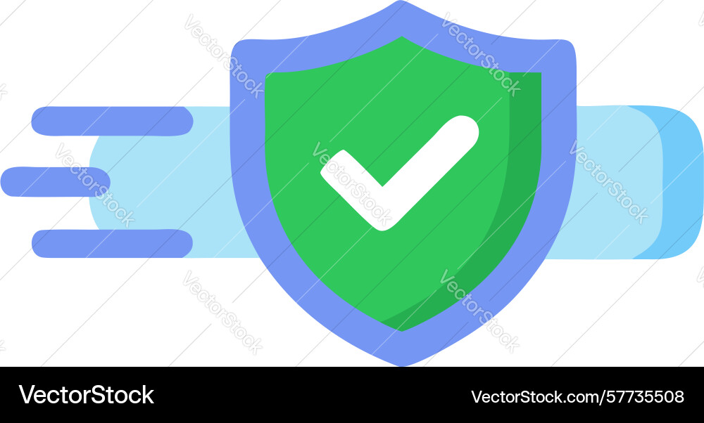Verified checkmark shield icon data security vector image