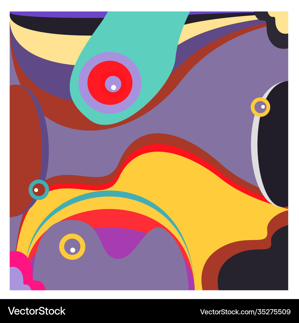 Colorful geometric and curve background pattern Vector Image