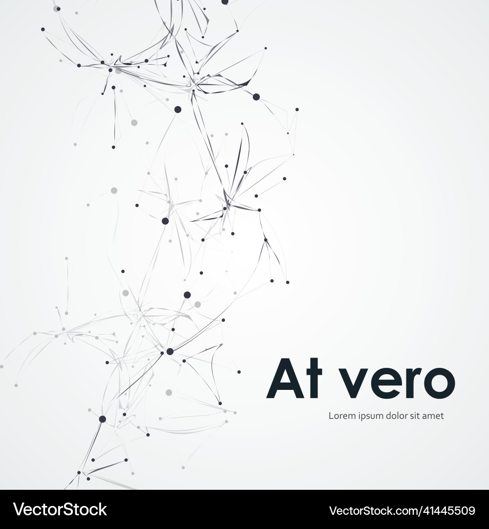 Connect abstract dots and lines data science atom Connect abstract dots and lines data science atom Vector Image