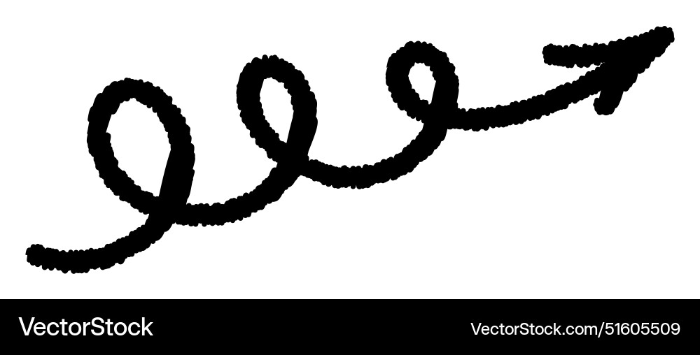 Curved double loop arrow pointing right Curved double loop arrow pointing right vector image