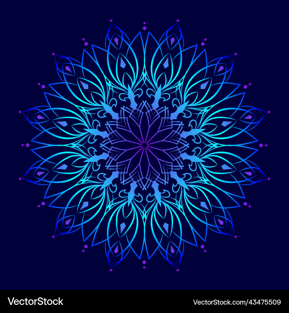 Gradient color mandala pattern Gradient color mandala pattern Vector Image