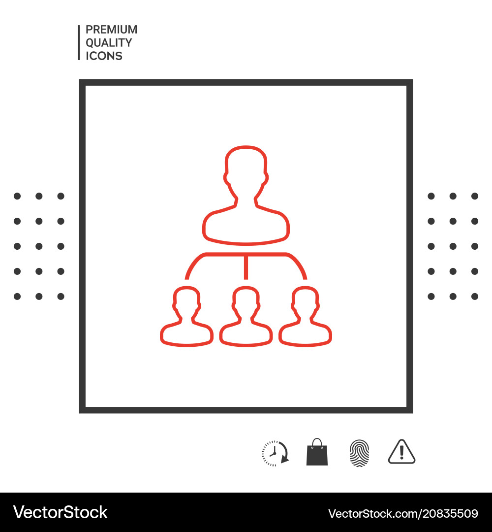 Hierarchy - line icon Vector Image