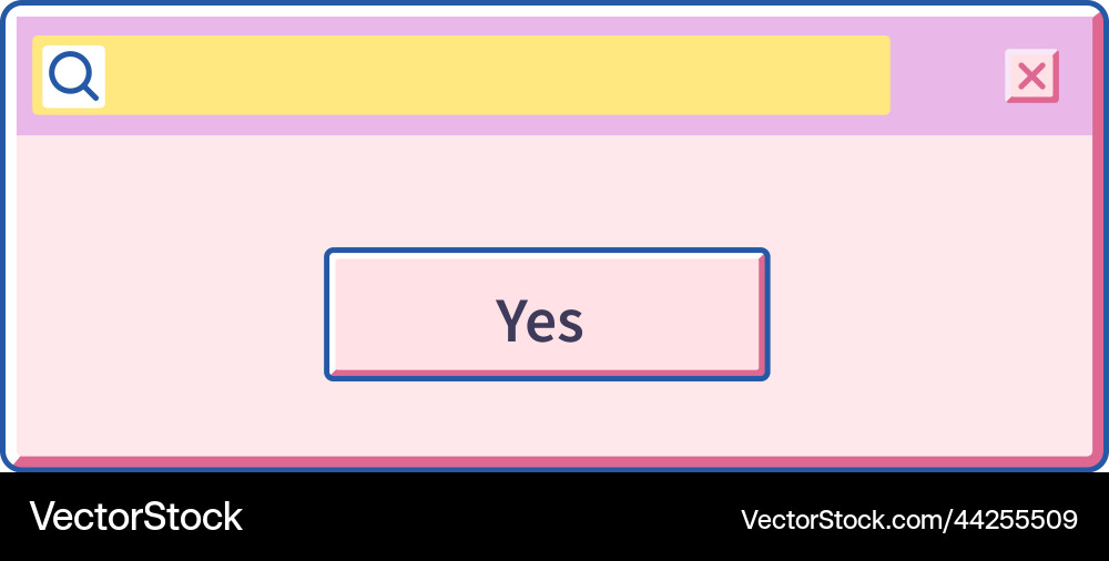 Interface of window empty panel with search icon Interface of window empty panel with search icon vector image