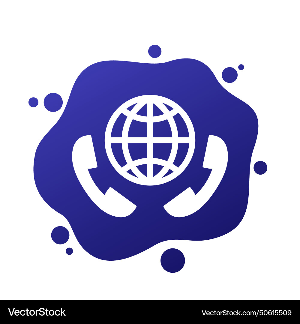 International phone call icon Royalty Free Vector Image