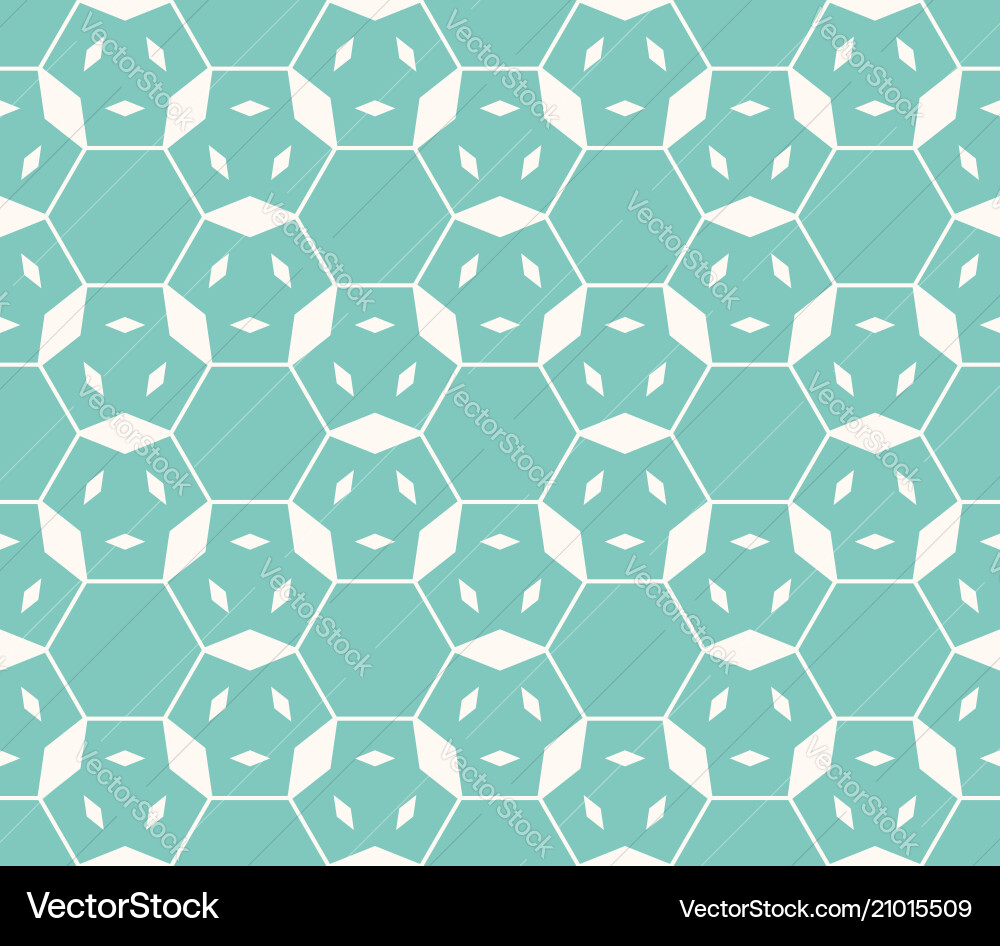 Linear hexagonal grid geometric seamless pattern Vector Image