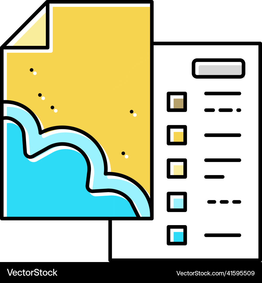 Litmus paper with image color icon Litmus paper with image color icon Vector Image