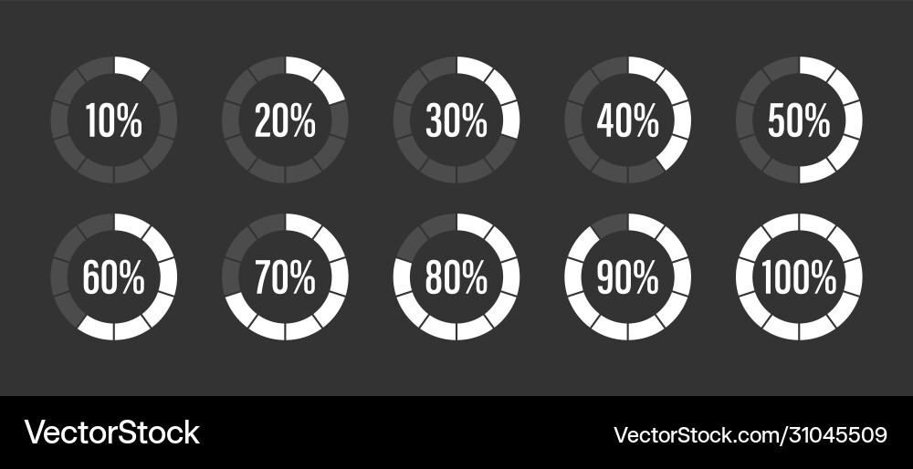 Progress load set loader loading bar Progress load set loader loading bar Vector Image