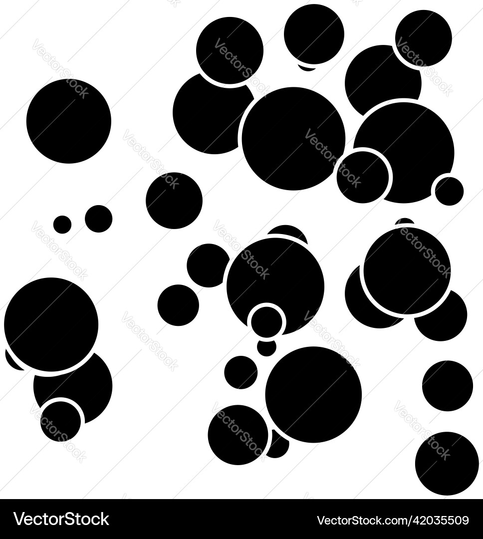 Random chaotic overlapping circles composition Vector Image