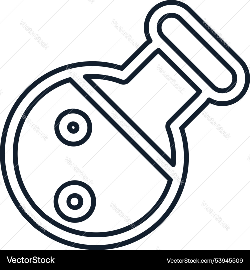 Round bottom flask in outline style vector image
