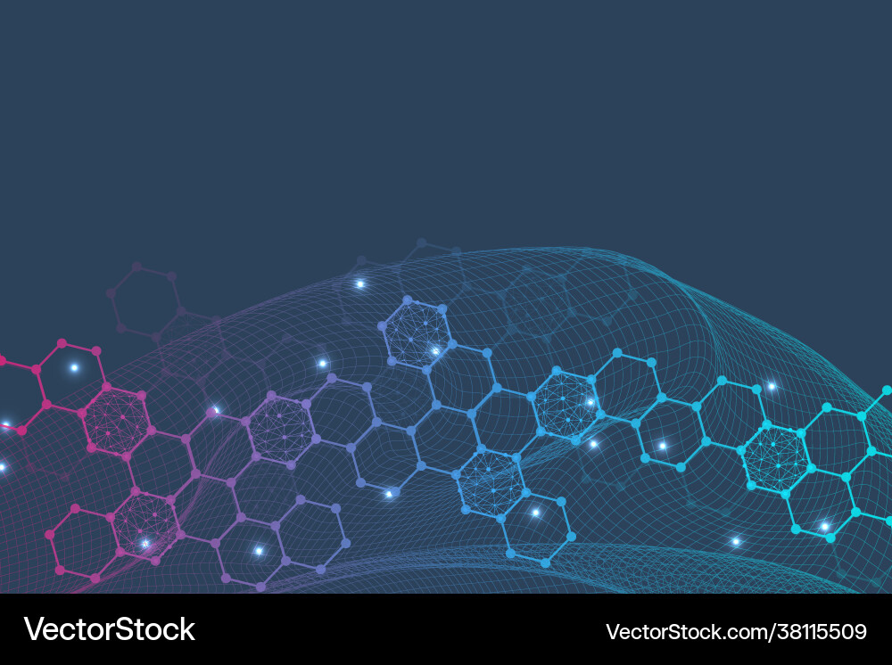 Science network pattern connecting lines and dots Science network pattern connecting lines and dots Vector Image