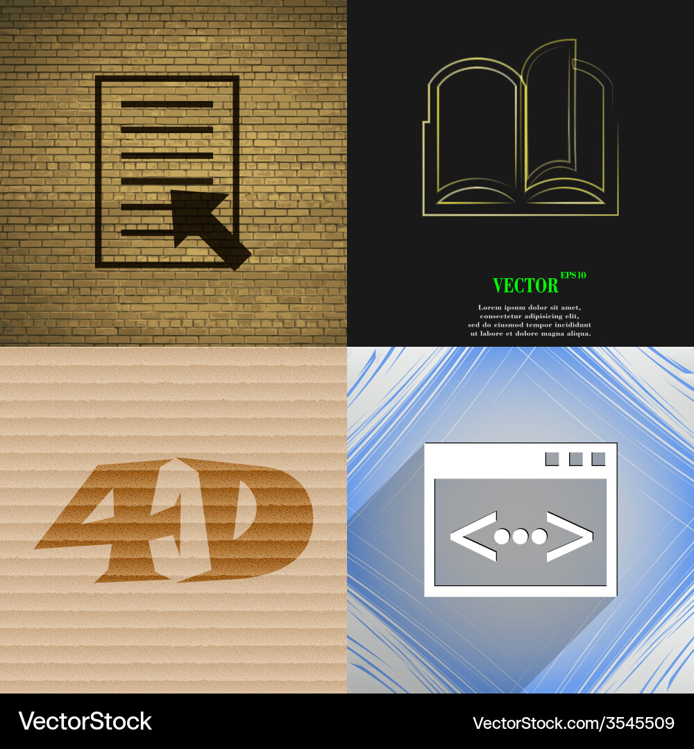 Set of abstract backgrounds with different web Vector Image
