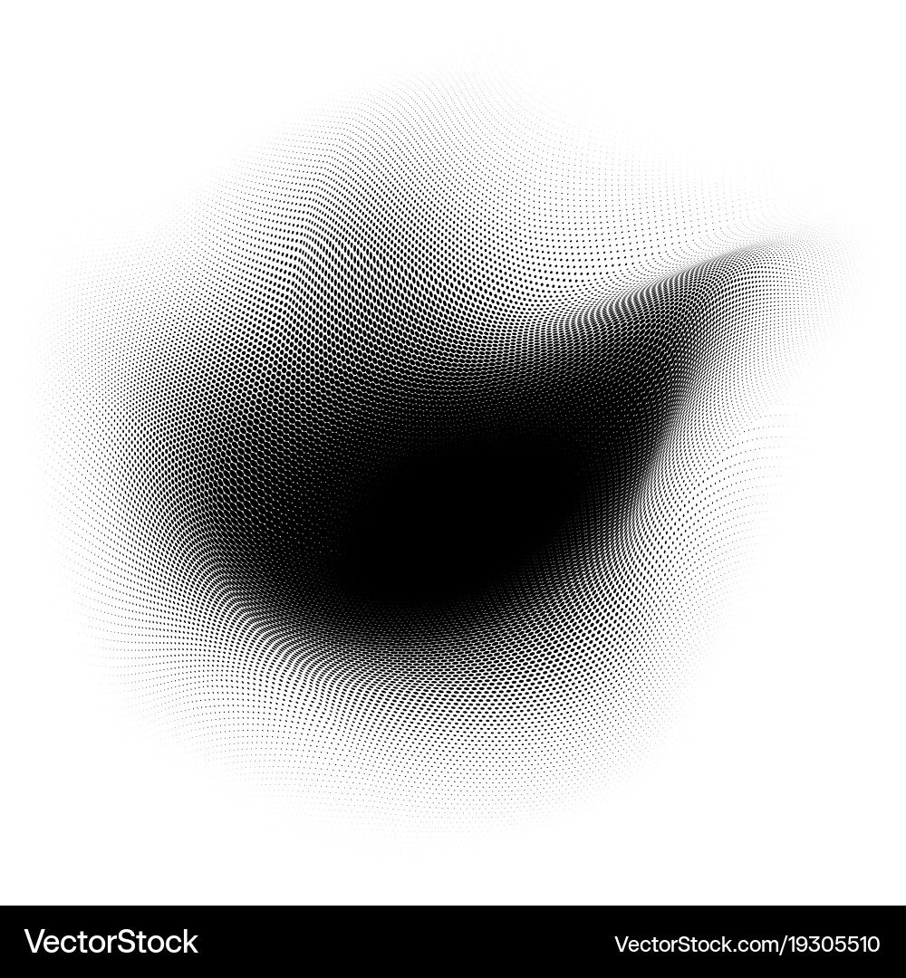 Abstract Dot Particle Waves Background Vector Image