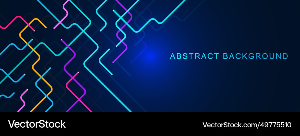 Abstract multi colored lines connection Vector Image