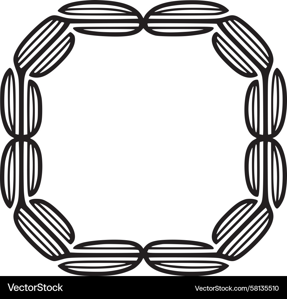 Abstract Oval Frame Pattern Vector Image