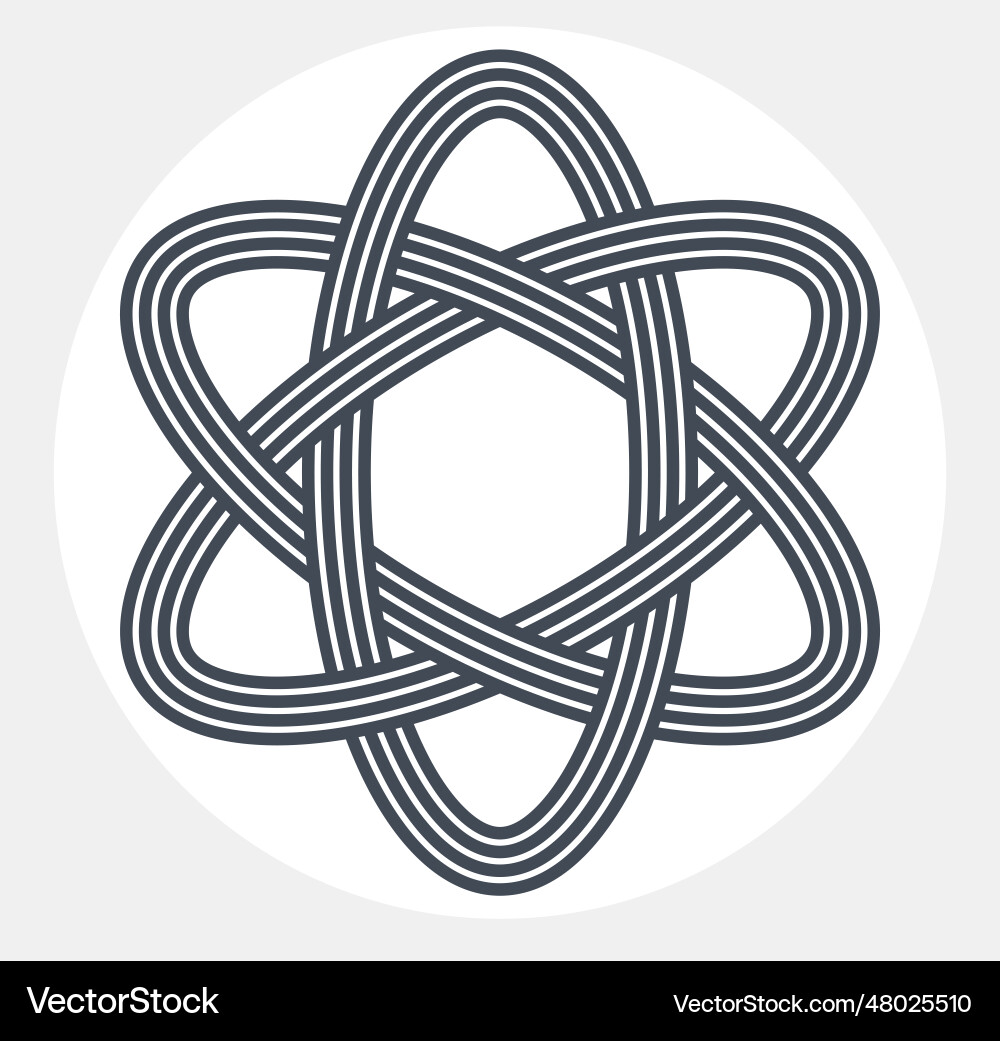 Atom symbol in modern linear style isolated Atom symbol in modern linear style isolated vector image