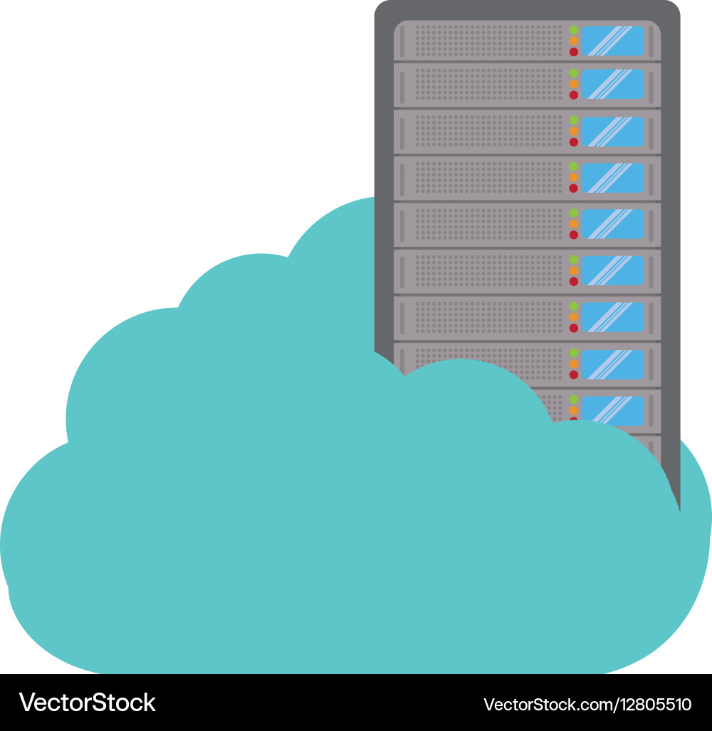 Cloud technology data server storage Vector Image