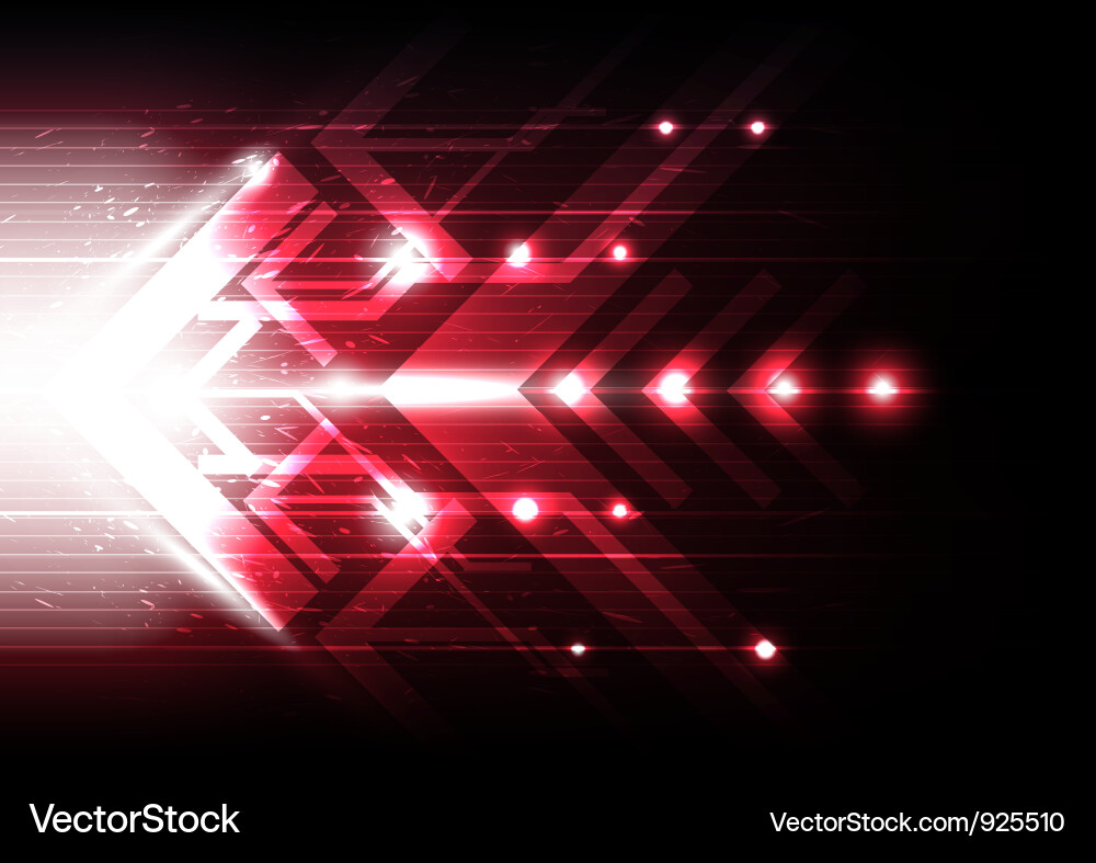 Dynamic Motion Arrows - Red Vector Image