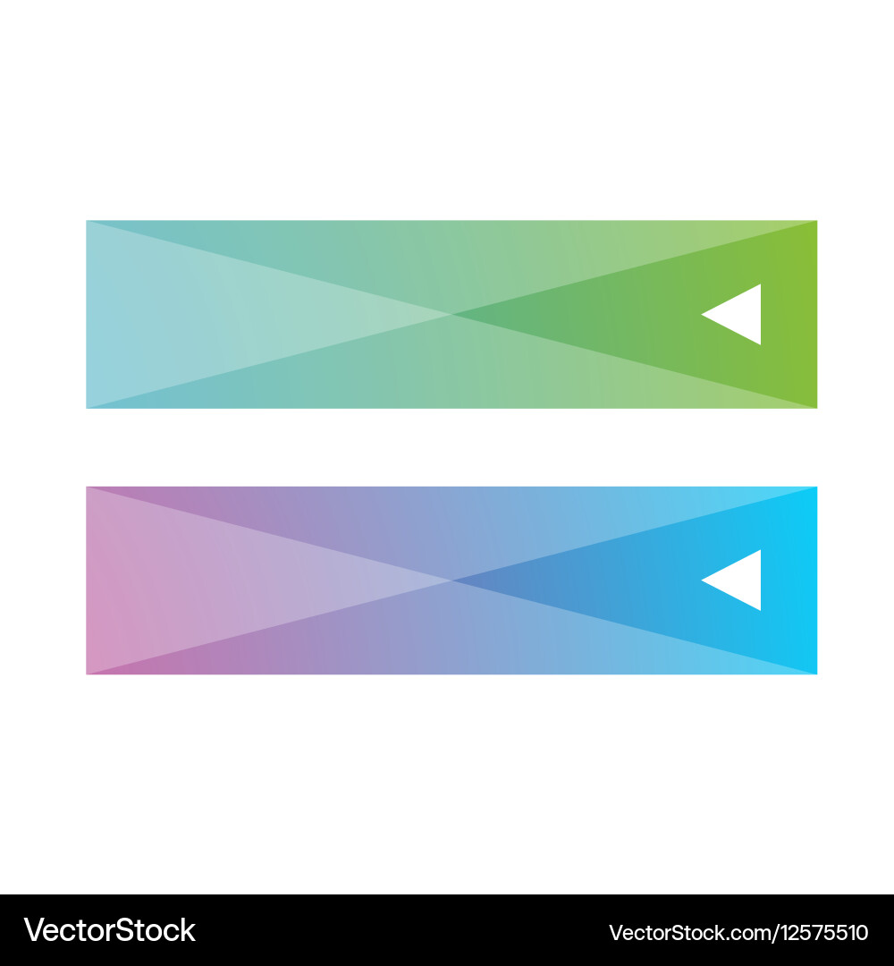 Empty button set flat design vector image