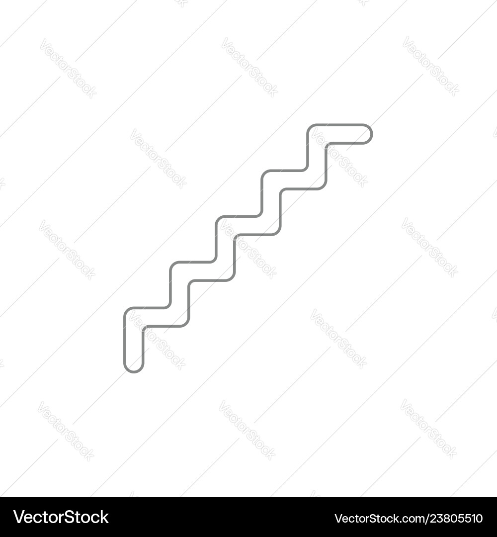 Flat design style of line stairs symbol icon Flat design style of line stairs symbol icon Vector Image