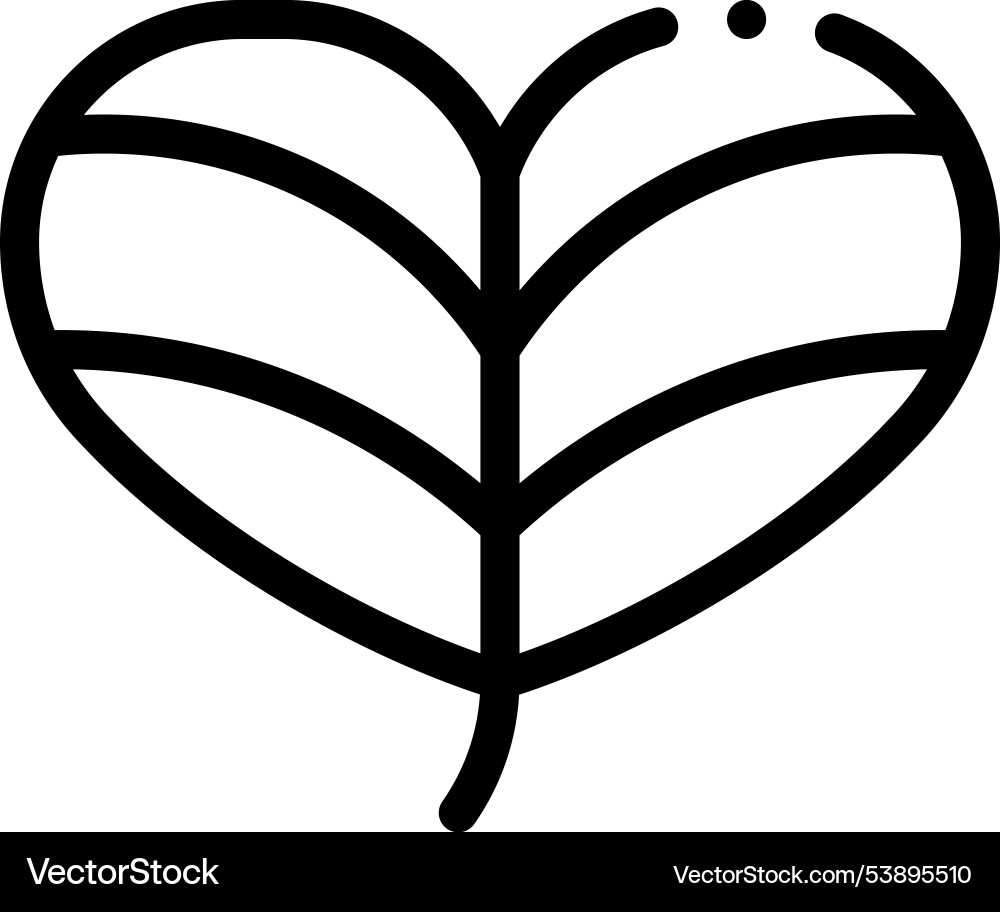 Ginko icon thin linear style design isolated Vector Image