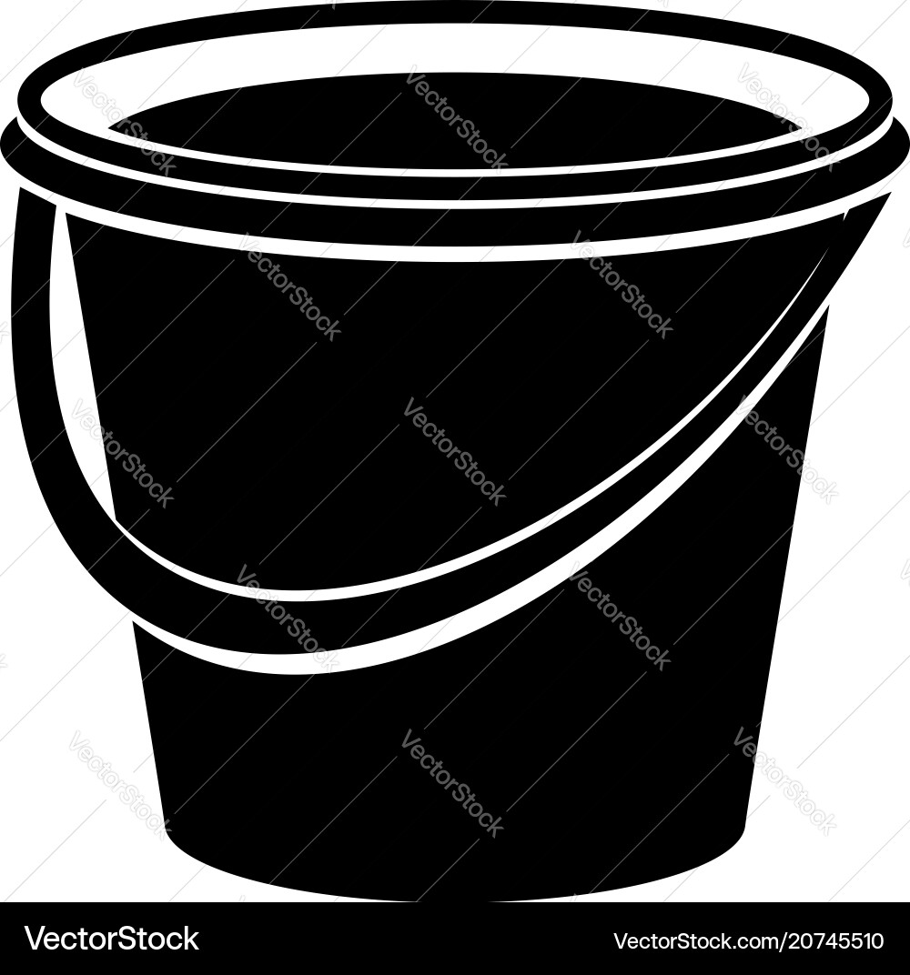 Iron bucket icon simple style Iron bucket icon simple style vector image