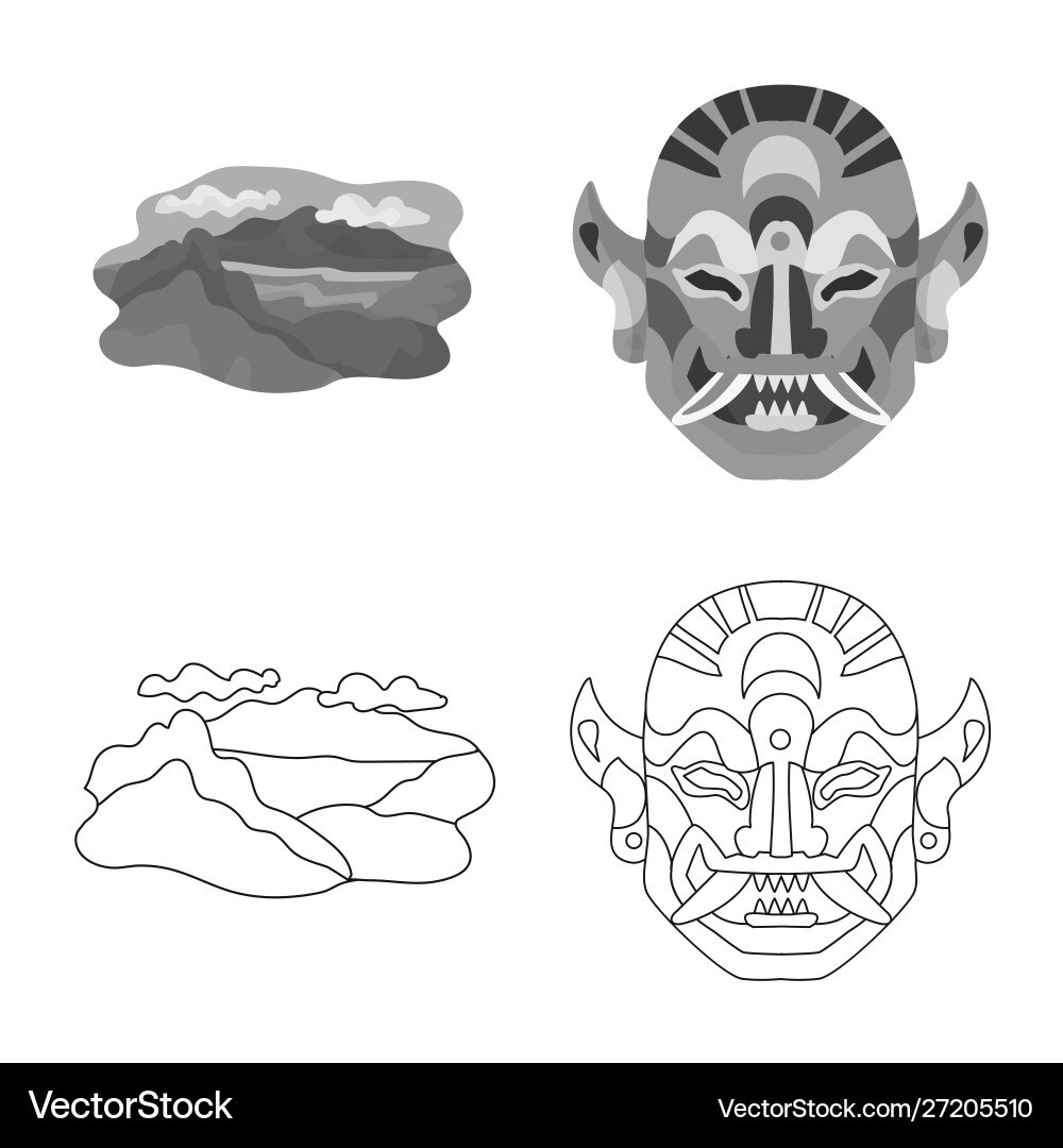 Isolated object and travel icon set Isolated object and travel icon set Vector Image